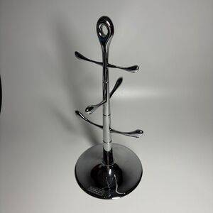 Bodum Mug Tree Crate And Barrel Silver Holds 6